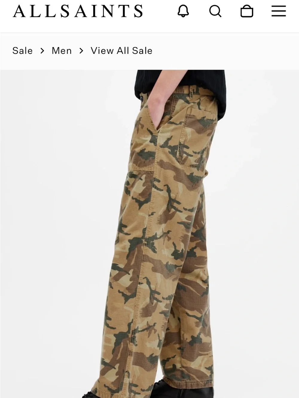 ALLSAINTS Gasper Camouflage Relaxed fit Pants